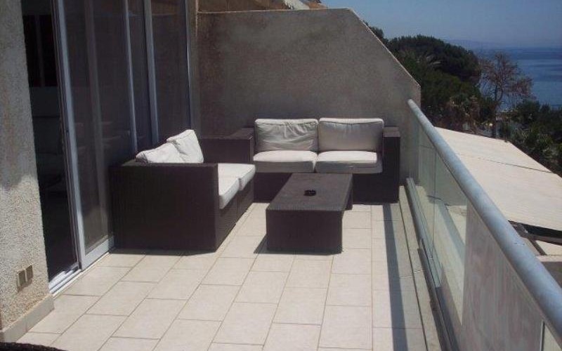 Sitting area on balcony